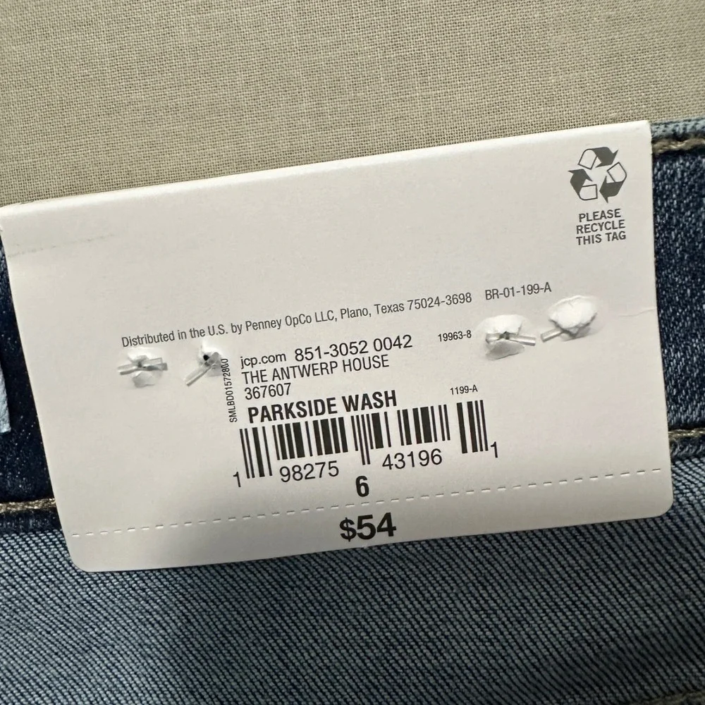 Liz Claiborne Women's 6 Wide Leg Jeans Blue Parkside Wash High Rise Stretch NEW